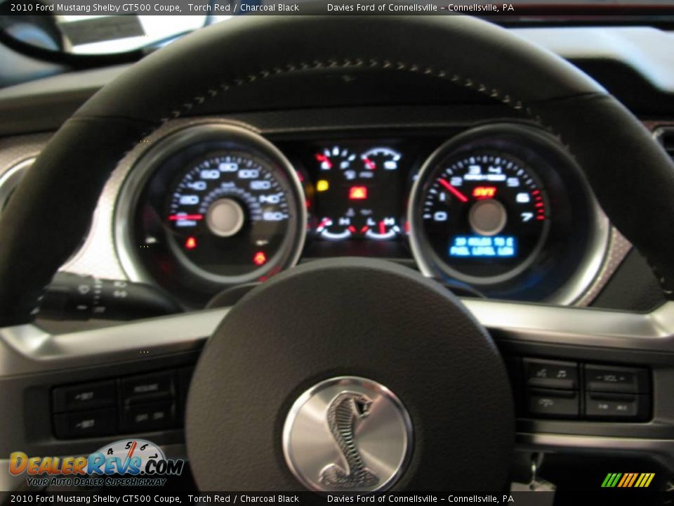 2010 Ford Mustang Shelby GT500 Coupe Torch Red / Charcoal Black Photo #26