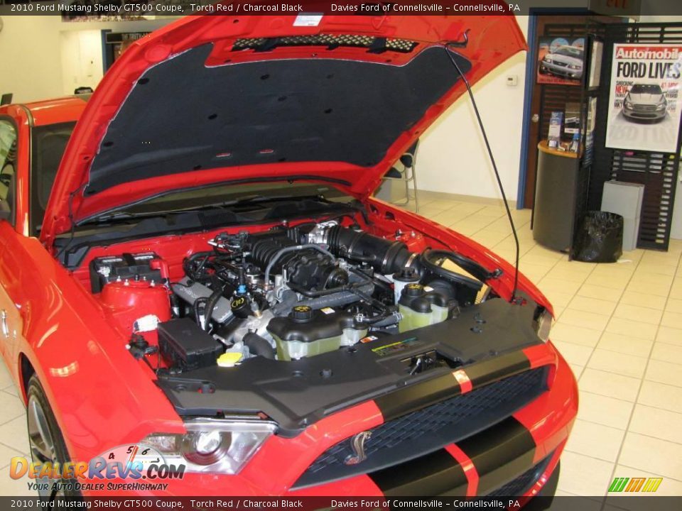 2010 Ford Mustang Shelby GT500 Coupe Torch Red / Charcoal Black Photo #28