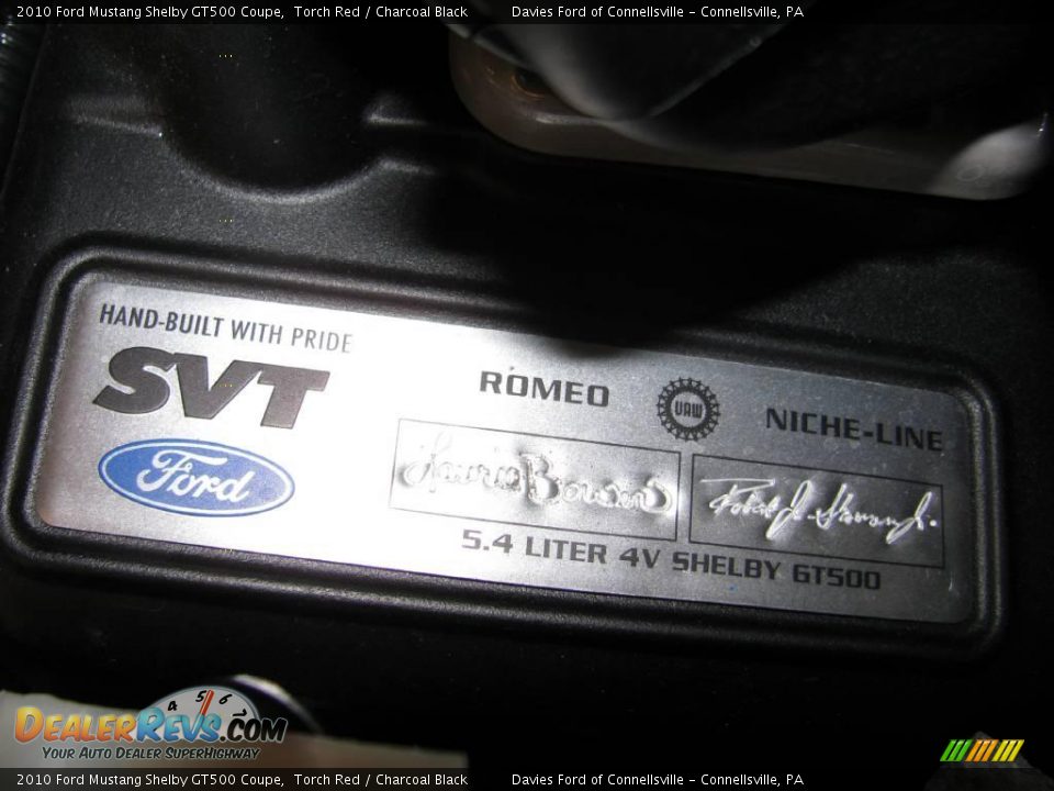 2010 Ford Mustang Shelby GT500 Coupe Torch Red / Charcoal Black Photo #34