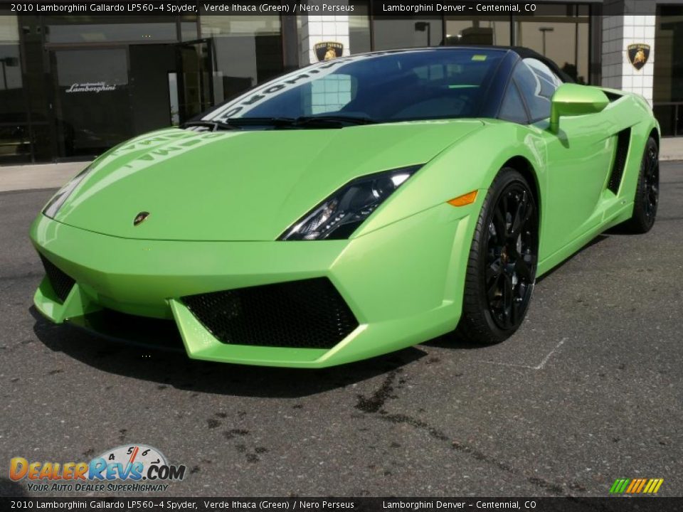 2010 Lamborghini Gallardo LP560-4 Spyder Verde Ithaca (Green) / Nero Perseus Photo #2