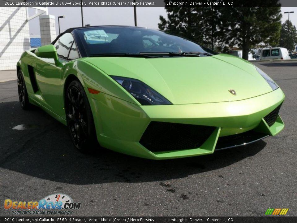 2010 Lamborghini Gallardo LP560-4 Spyder Verde Ithaca (Green) / Nero Perseus Photo #4