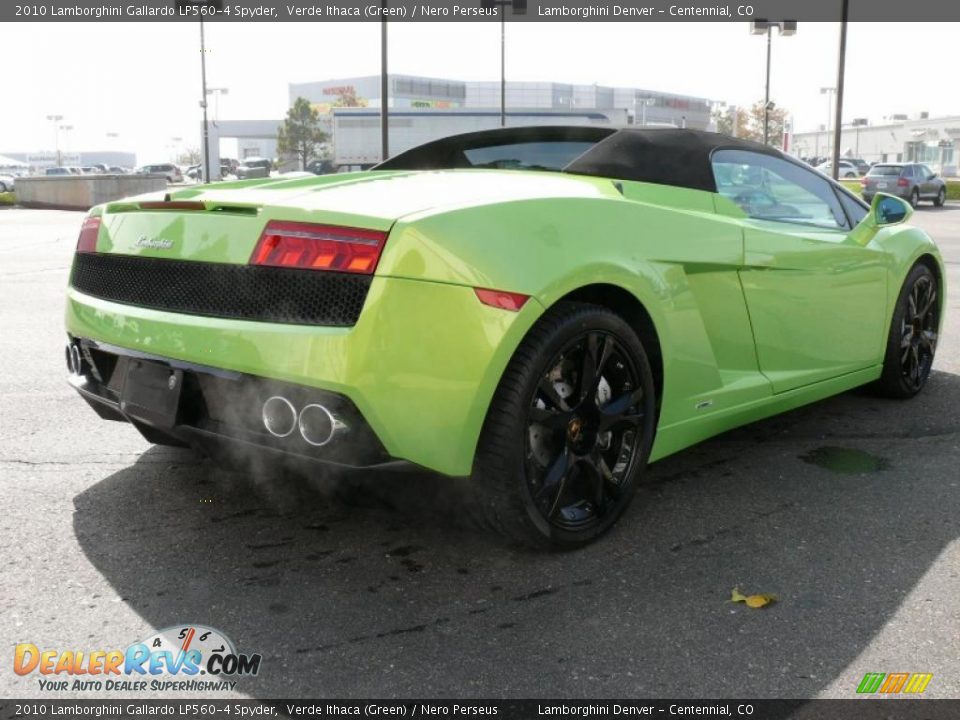 2010 Lamborghini Gallardo LP560-4 Spyder Verde Ithaca (Green) / Nero Perseus Photo #6