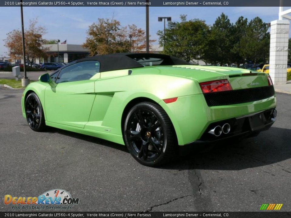 2010 Lamborghini Gallardo LP560-4 Spyder Verde Ithaca (Green) / Nero Perseus Photo #8