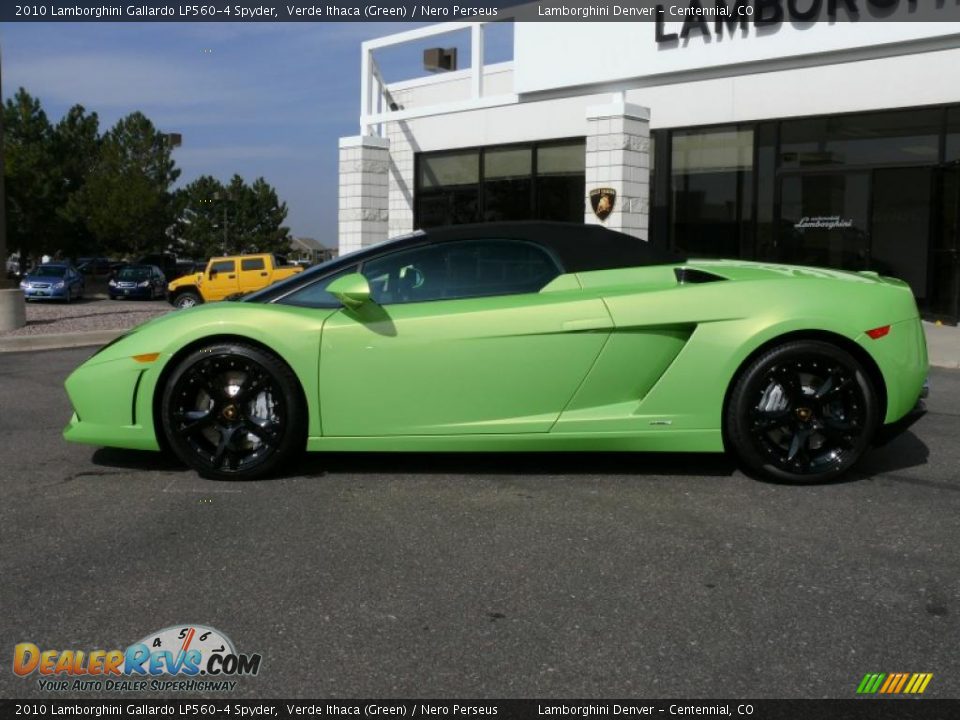 2010 Lamborghini Gallardo LP560-4 Spyder Verde Ithaca (Green) / Nero Perseus Photo #9