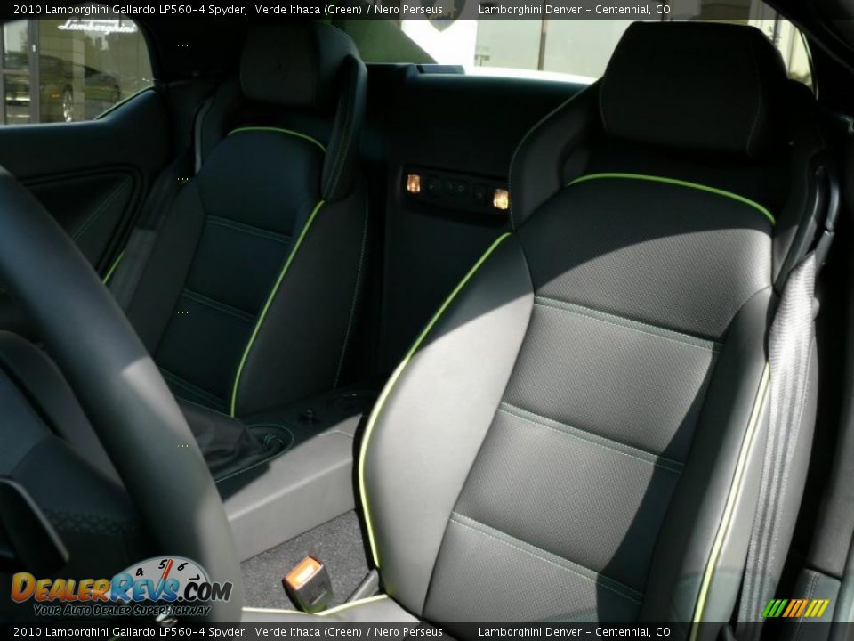 2010 Lamborghini Gallardo LP560-4 Spyder Verde Ithaca (Green) / Nero Perseus Photo #12
