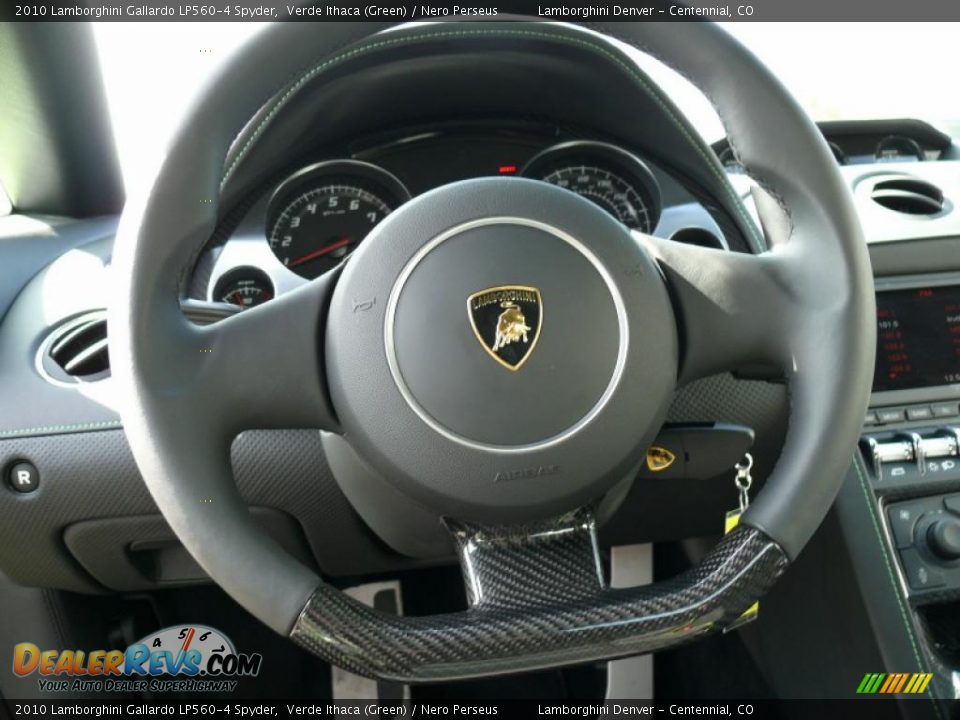 2010 Lamborghini Gallardo LP560-4 Spyder Verde Ithaca (Green) / Nero Perseus Photo #13