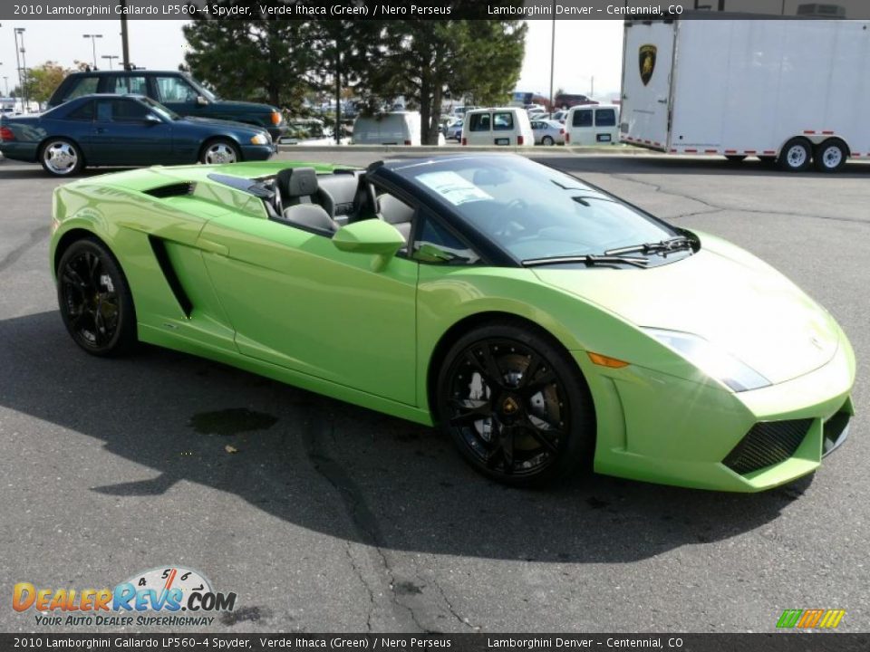 2010 Lamborghini Gallardo LP560-4 Spyder Verde Ithaca (Green) / Nero Perseus Photo #31