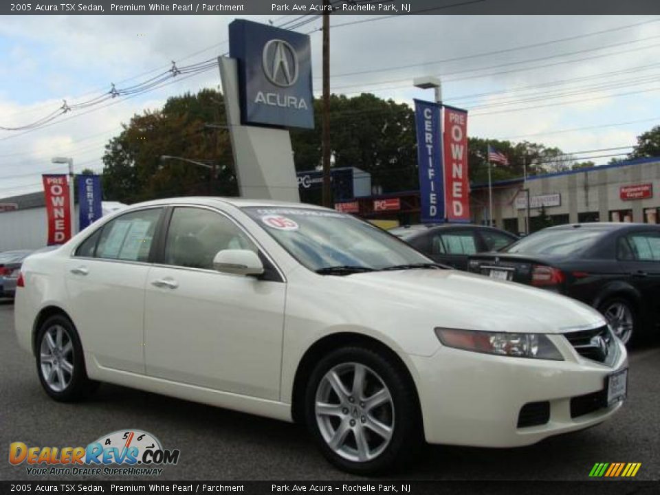 2005 Acura TSX Sedan Premium White Pearl / Parchment Photo #1