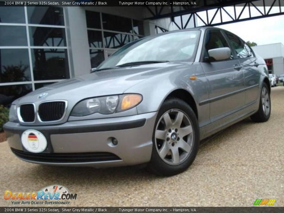 2004 BMW 3 Series 325i Sedan Silver Grey Metallic / Black Photo #1
