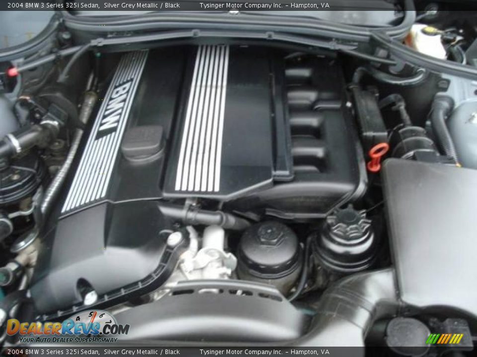 2004 BMW 3 Series 325i Sedan Silver Grey Metallic / Black Photo #14
