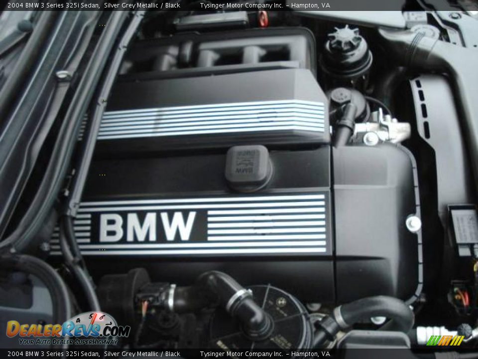 2004 BMW 3 Series 325i Sedan Silver Grey Metallic / Black Photo #15