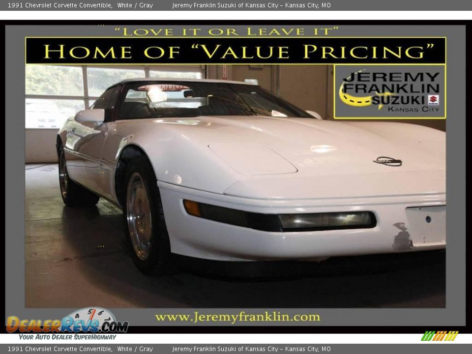1991 Chevrolet Corvette Convertible White / Gray Photo #1