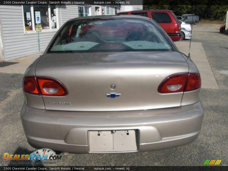 2000 Chevrolet Cavalier Coupe Sandrift Metallic / Neutral Photo #6