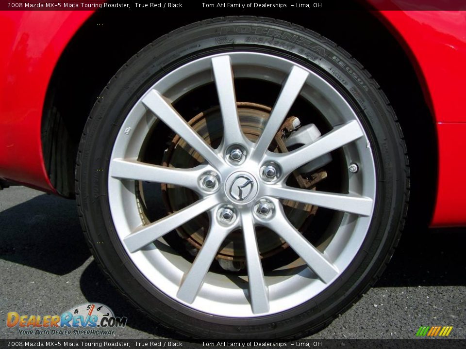 2008 Mazda MX-5 Miata Touring Roadster True Red / Black Photo #8