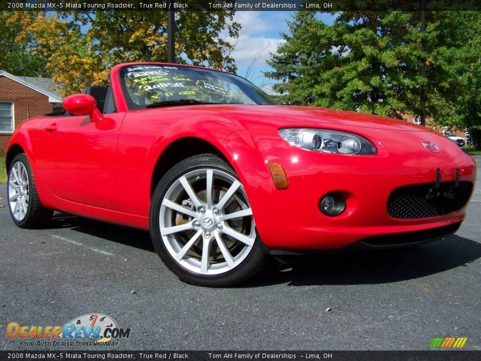 2008 Mazda MX-5 Miata Touring Roadster True Red / Black Photo #9
