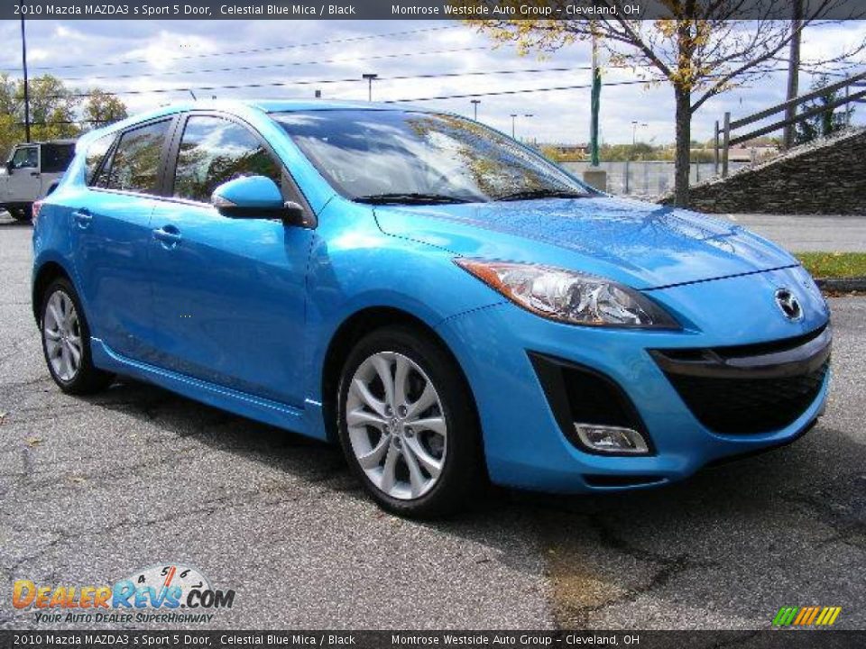 2010 Mazda MAZDA3 s Sport 5 Door Celestial Blue Mica / Black Photo #7