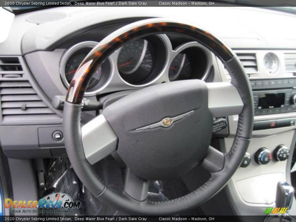 2010 Chrysler Sebring Limited Sedan Deep Water Blue Pearl / Dark Slate Gray Photo #10