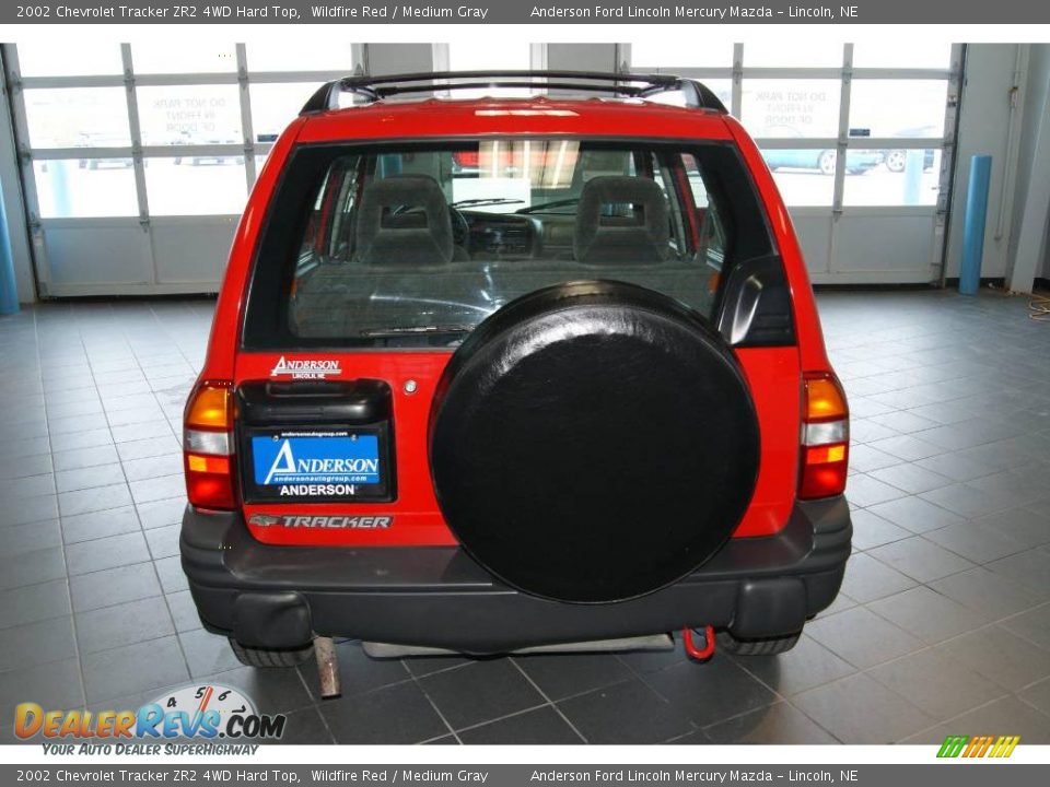 2002 Chevrolet Tracker ZR2 4WD Hard Top Wildfire Red / Medium Gray Photo #4