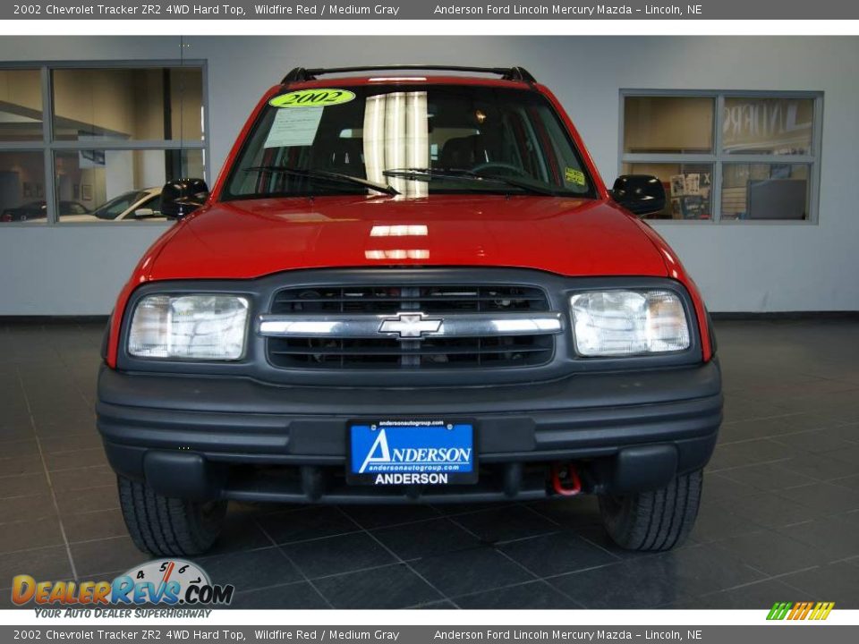 2002 Chevrolet Tracker ZR2 4WD Hard Top Wildfire Red / Medium Gray Photo #8
