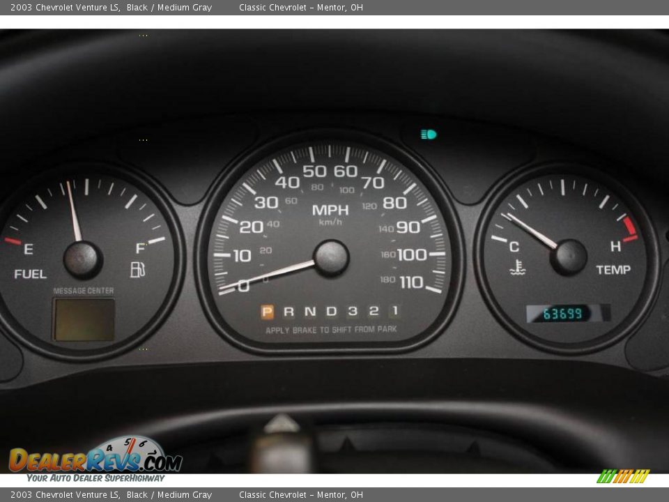 2003 Chevrolet Venture LS Black / Medium Gray Photo #10