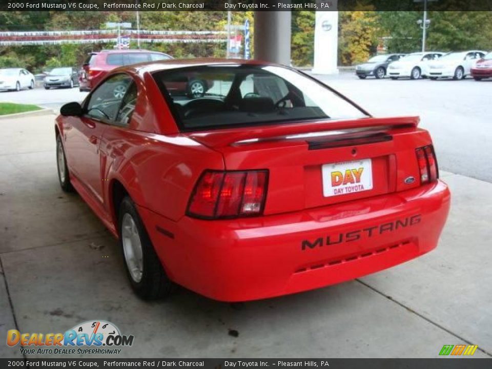 2000 Ford Mustang V6 Coupe Performance Red / Dark Charcoal Photo #4