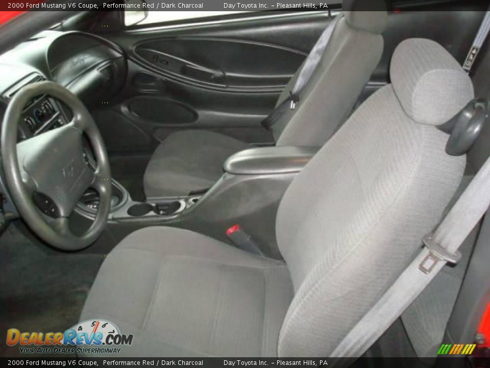 2000 Ford Mustang V6 Coupe Performance Red / Dark Charcoal Photo #8