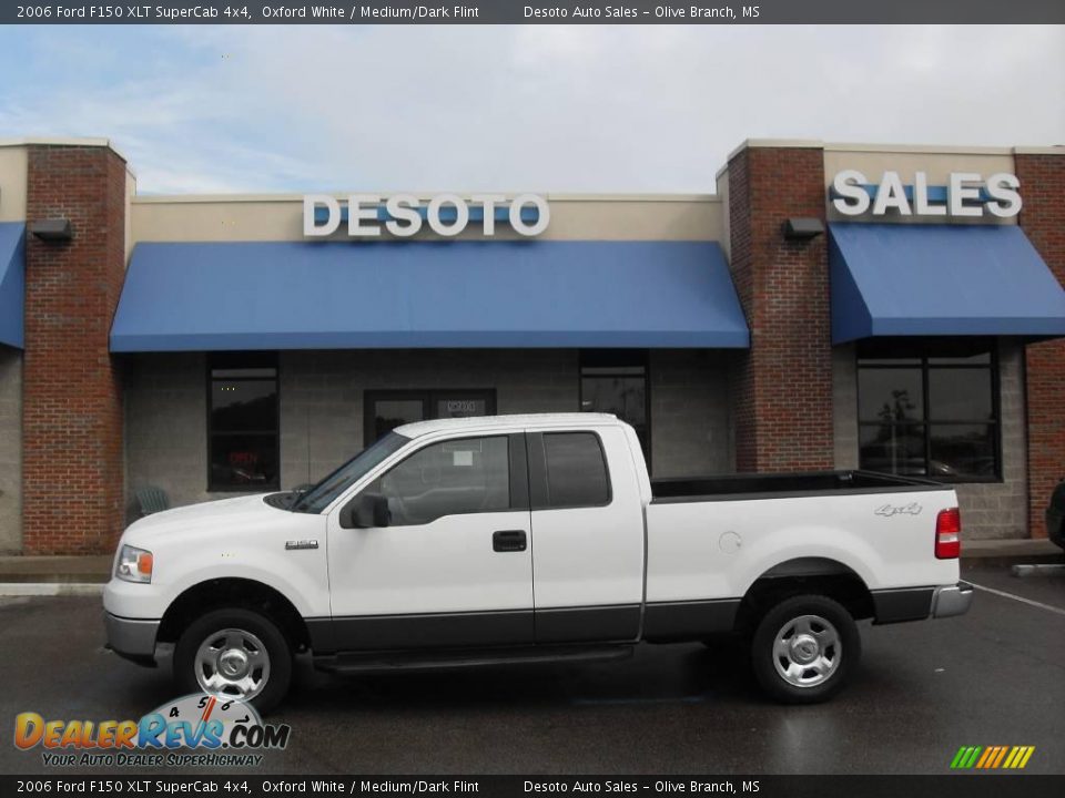 2006 Ford F150 XLT SuperCab 4x4 Oxford White / Medium/Dark Flint Photo #1