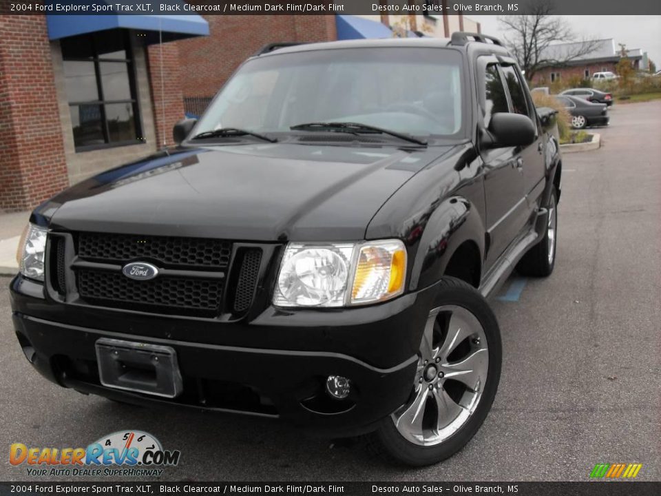 2004 Ford Explorer Sport Trac XLT Black Clearcoat / Medium Dark Flint/Dark Flint Photo #2