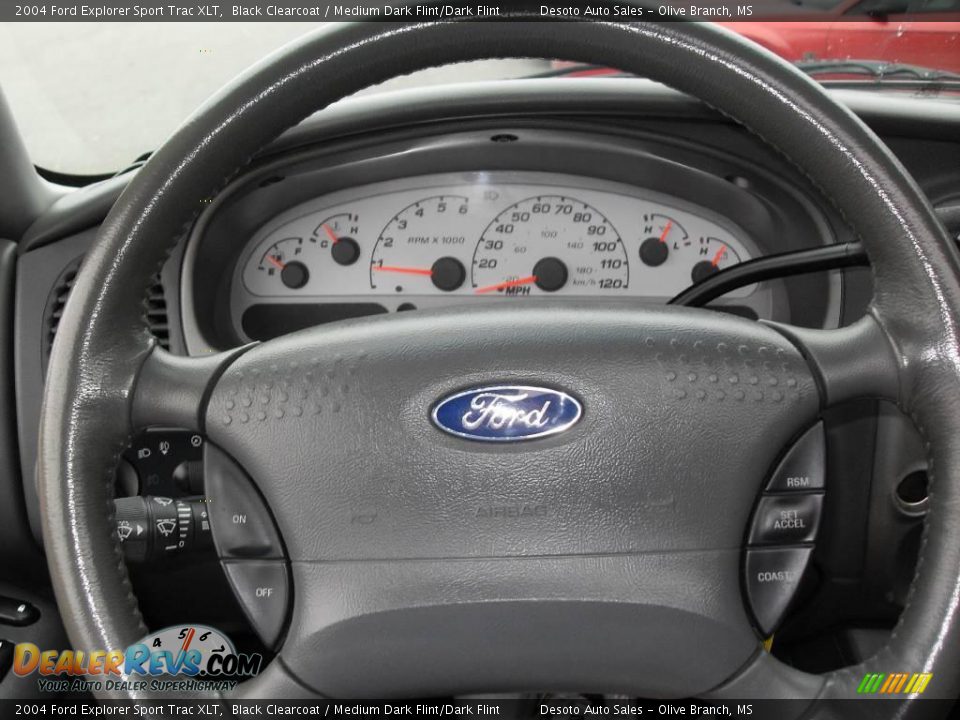 2004 Ford Explorer Sport Trac XLT Black Clearcoat / Medium Dark Flint/Dark Flint Photo #10