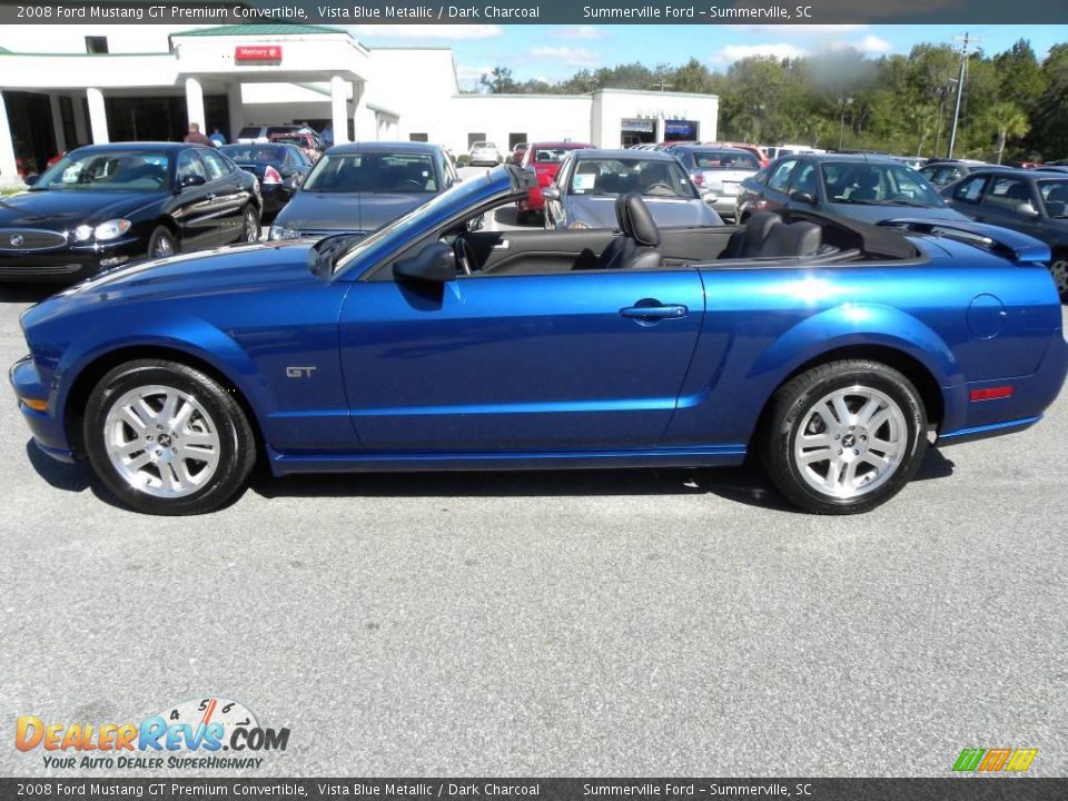 2008 Ford Mustang GT Premium Convertible Vista Blue Metallic / Dark Charcoal Photo #2
