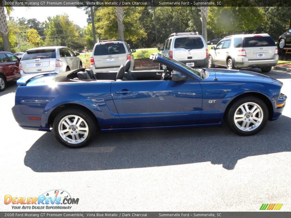 2008 Ford Mustang GT Premium Convertible Vista Blue Metallic / Dark Charcoal Photo #9