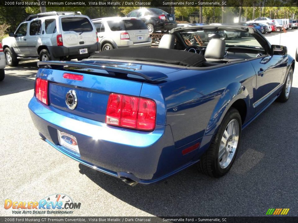 2008 Ford Mustang GT Premium Convertible Vista Blue Metallic / Dark Charcoal Photo #10