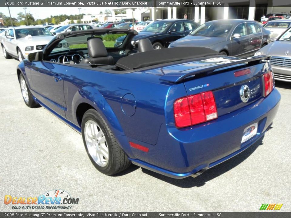 2008 Ford Mustang GT Premium Convertible Vista Blue Metallic / Dark Charcoal Photo #12