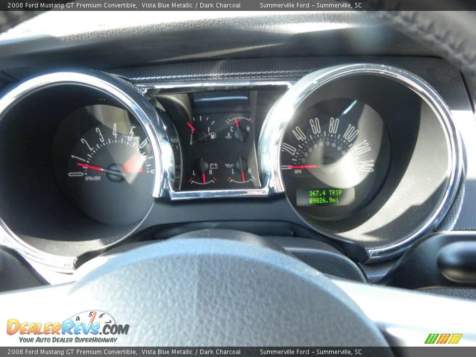 2008 Ford Mustang GT Premium Convertible Vista Blue Metallic / Dark Charcoal Photo #15