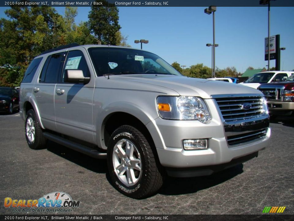 2010 Ford Explorer XLT Brilliant Silver Metallic / Black Photo #1
