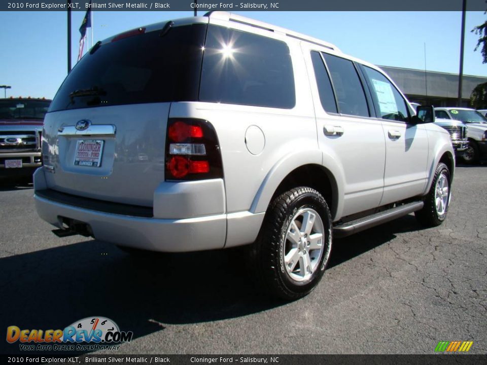 2010 Ford Explorer XLT Brilliant Silver Metallic / Black Photo #3