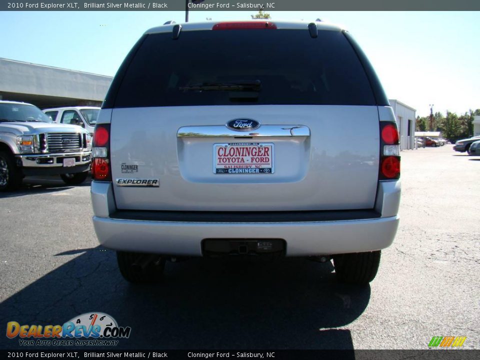 2010 Ford Explorer XLT Brilliant Silver Metallic / Black Photo #4