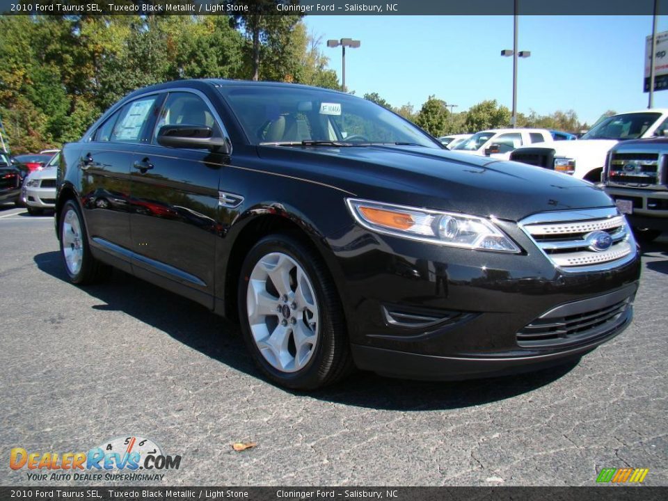 2010 Ford Taurus SEL Tuxedo Black Metallic / Light Stone Photo #1