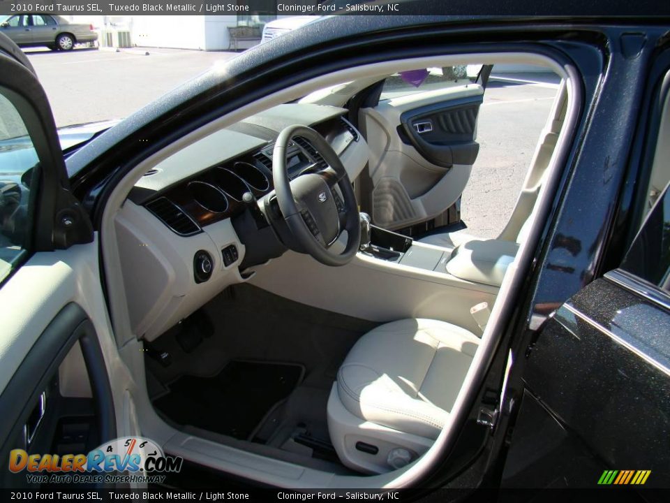 2010 Ford Taurus SEL Tuxedo Black Metallic / Light Stone Photo #8