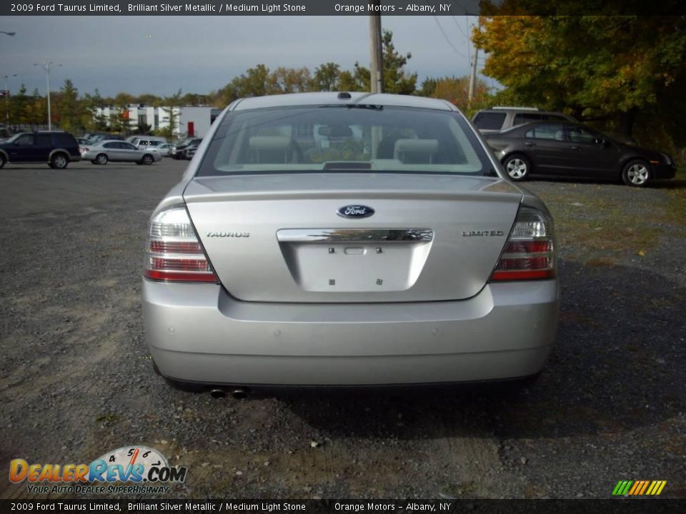 2009 Ford Taurus Limited Brilliant Silver Metallic / Medium Light Stone Photo #5