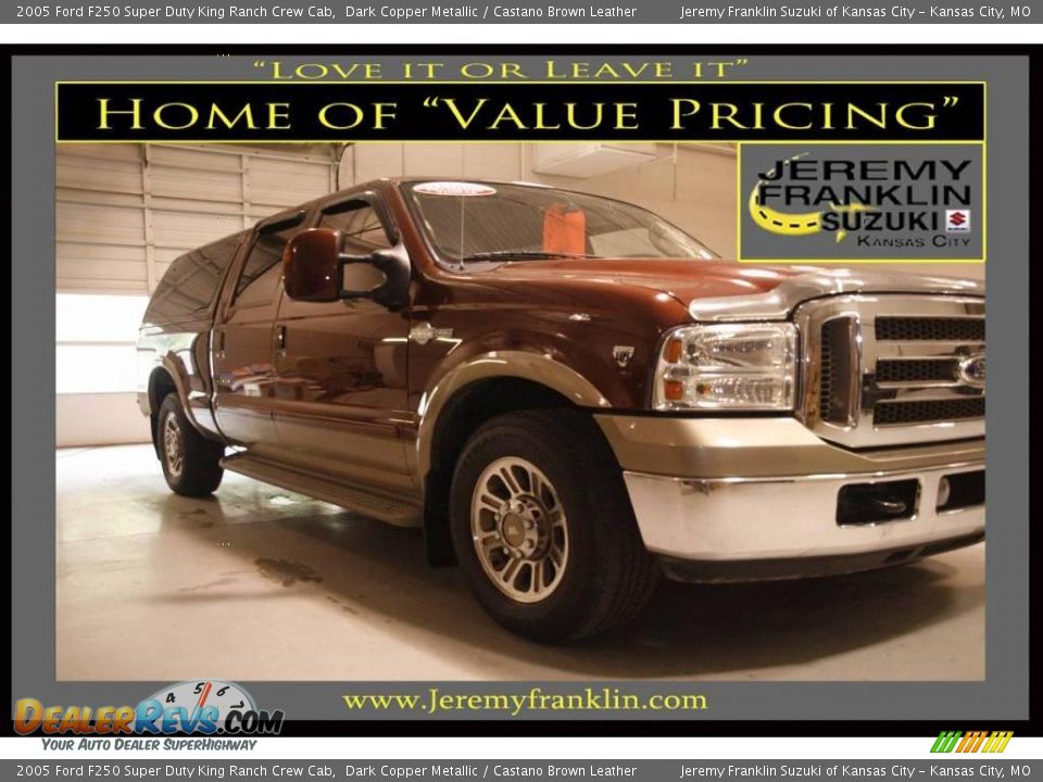 2005 Ford F250 Super Duty King Ranch Crew Cab Dark Copper Metallic / Castano Brown Leather Photo #1