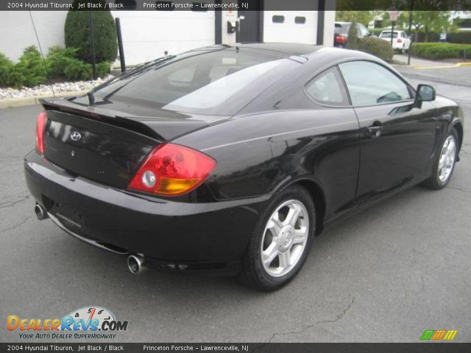 2004 Hyundai Tiburon Jet Black / Black Photo #4