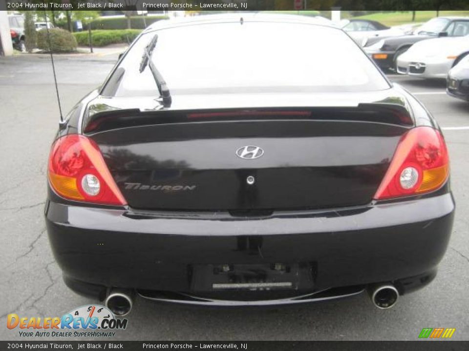 2004 Hyundai Tiburon Jet Black / Black Photo #5