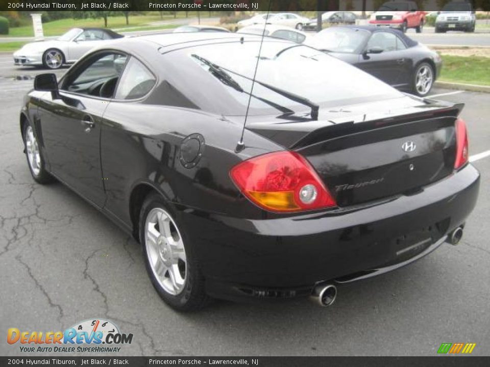 2004 Hyundai Tiburon Jet Black / Black Photo #6