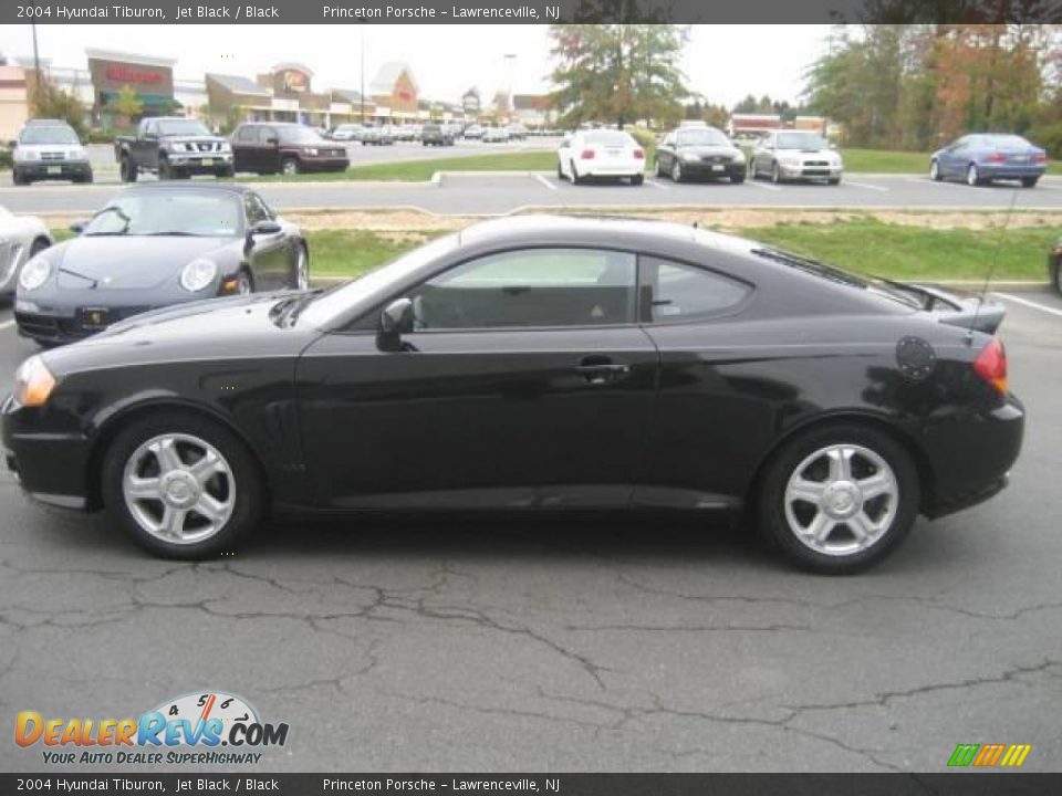 2004 Hyundai Tiburon Jet Black / Black Photo #7