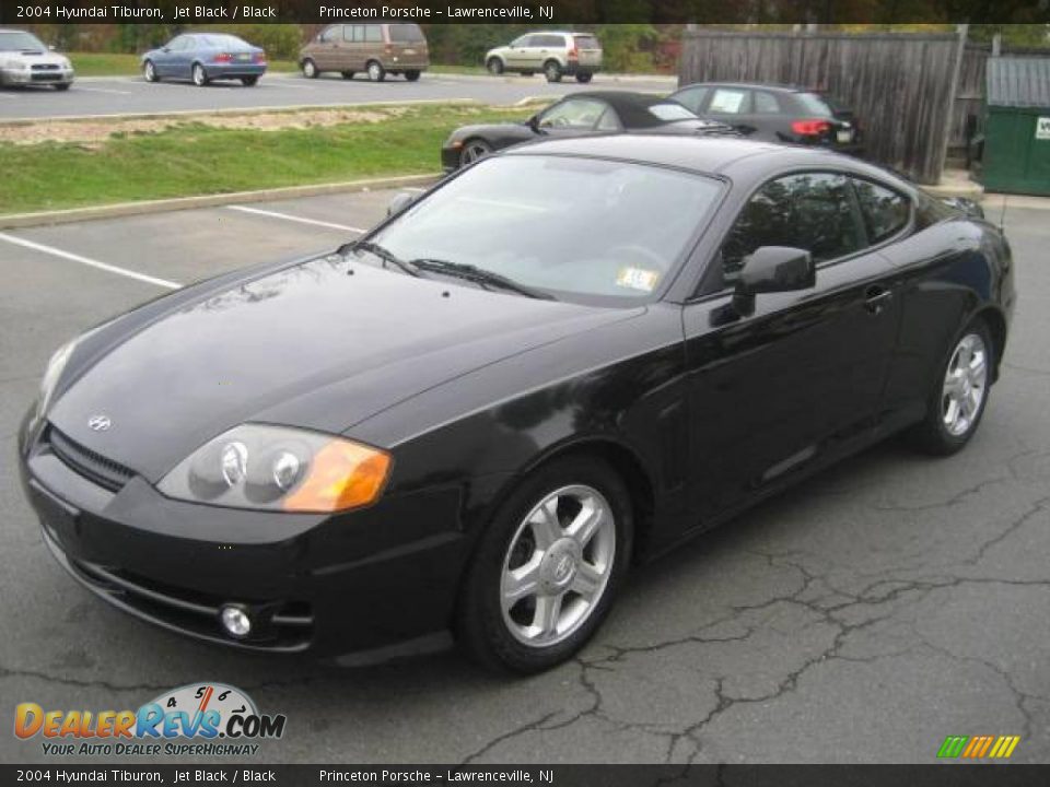 2004 Hyundai Tiburon Jet Black / Black Photo #8