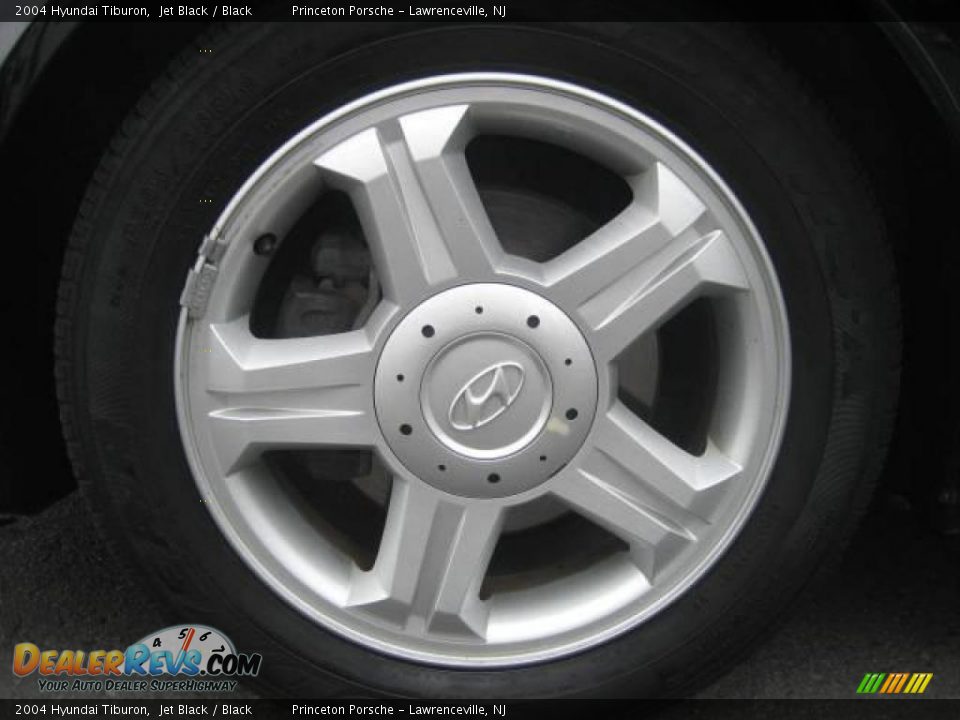 2004 Hyundai Tiburon Jet Black / Black Photo #9