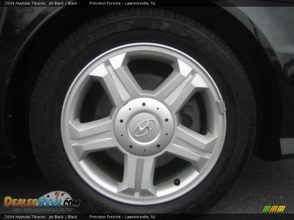 2004 Hyundai Tiburon Jet Black / Black Photo #10