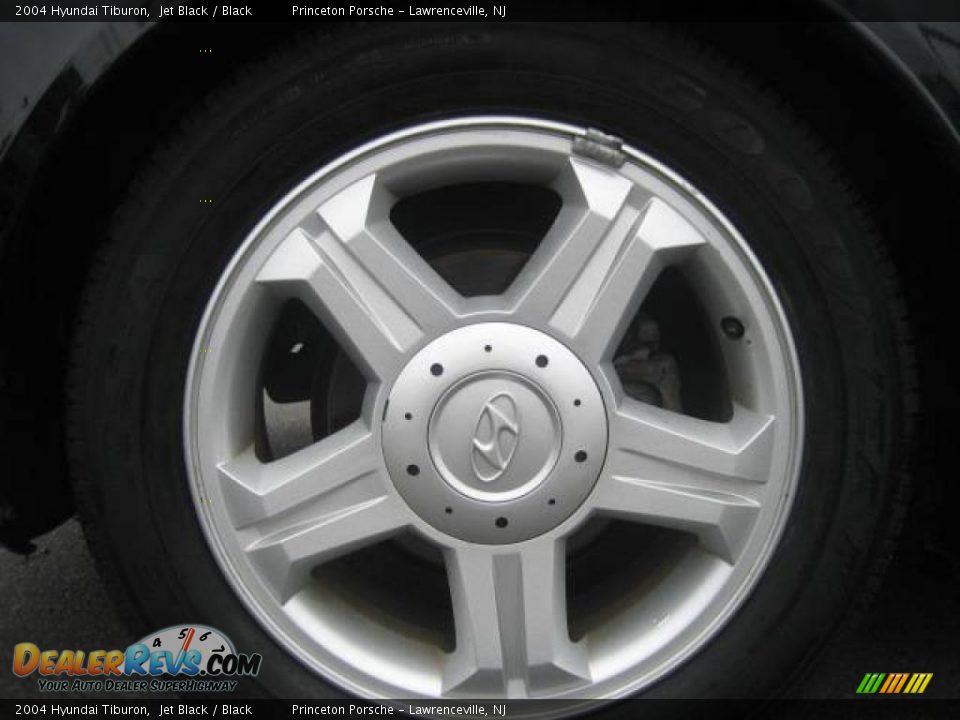 2004 Hyundai Tiburon Jet Black / Black Photo #11