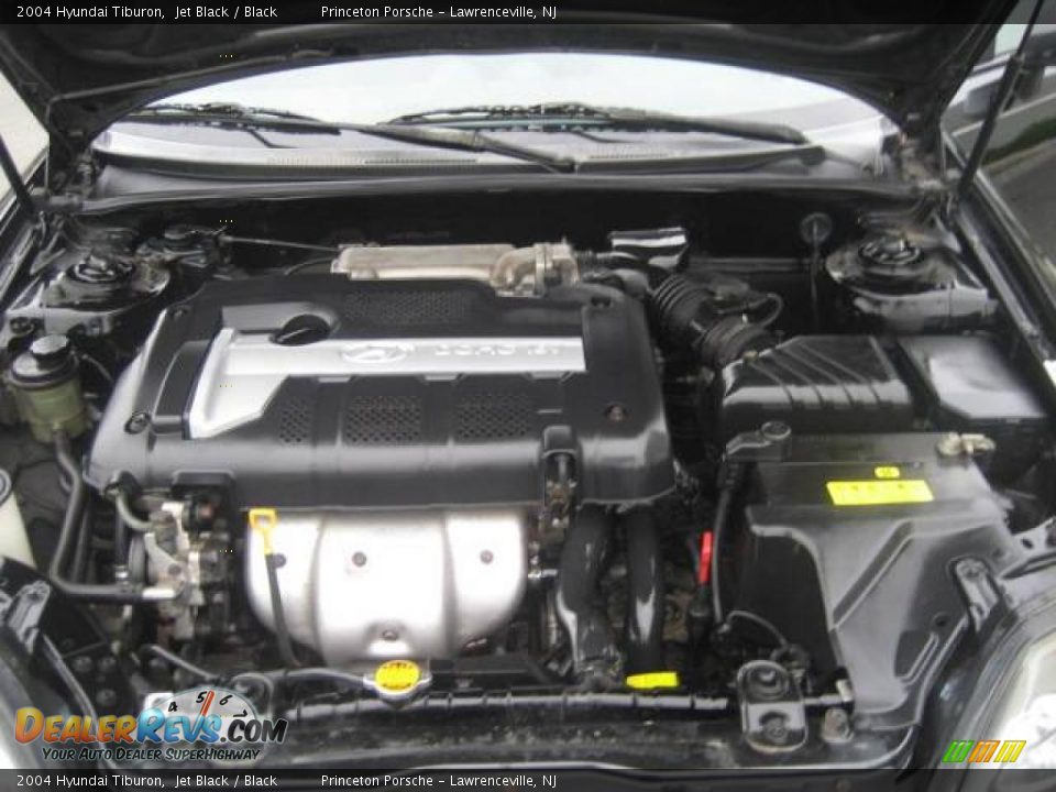 2004 Hyundai Tiburon Jet Black / Black Photo #27